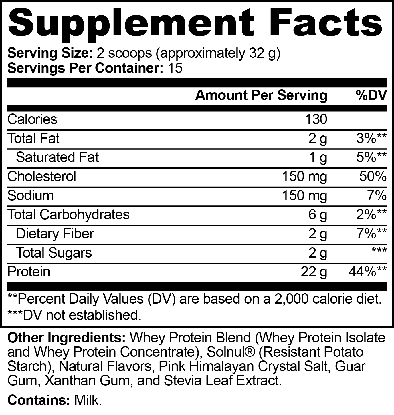 Hold: Performance Whey Protein Blend (Vanilla)